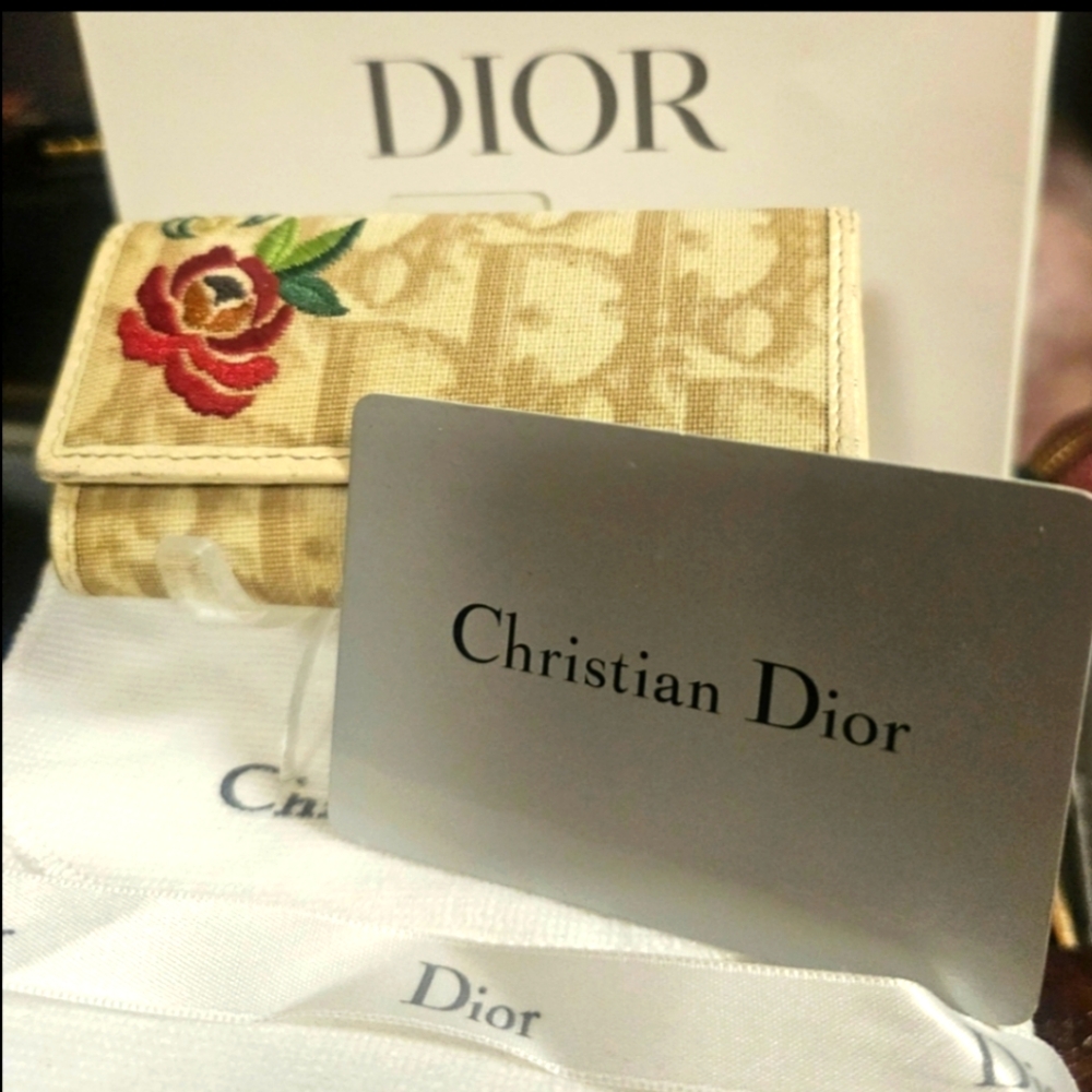 Christian Dior Trotter Embroidery Key Holder PVC/Leather - Picture 12 of 12